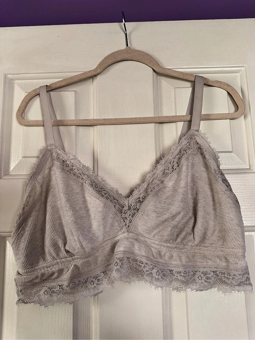 aerie Lace Bralette in Cream Size XXL